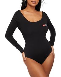 DIESEL - Uftk-Body-Ls-Uw Bodysuits Stretchable Cotton One Piece Bodysuit - Lyst