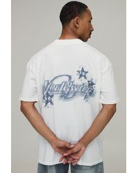 BoohooMAN - Oversized Worldwide Large Scale Print T-Shirt Cotton - Lyst