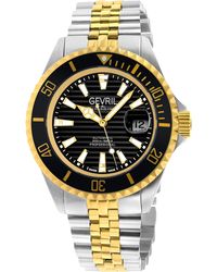 Gevril - Chamber 42602 Swiss Made Automatic, Sellita Sw200 Two-Toned Stainless Steel Date Watch - Lyst