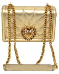 Dolce & Gabbana - Kleine Leren Tassen Goud - Lyst