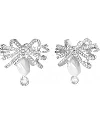 Guess - Ube01323Rh Ladies A-Bow You Earrings - Lyst