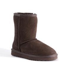 Aus Wooli - "Bronte" Australia Mid Calf Zip, Leather - Lyst