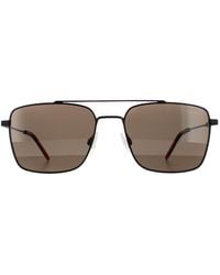 BOSS - Hugo Boss By Square Matte Sunglasses Metal - Lyst