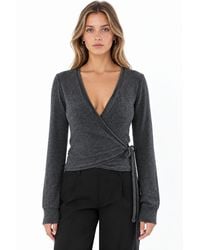 Busem - Belted Ribbed Knit Cardigan - Lyst