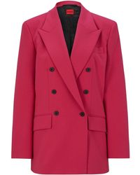 HUGO - Amalisa Relaxed Fit Blazer - Lyst