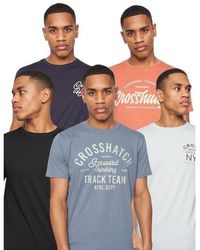 Crosshatch - Brandax Assorted Designs T-Shirt (Pack Of 5) (Multicoloured) - Lyst