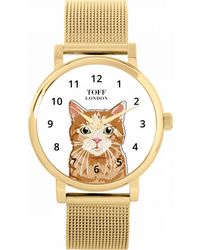 Toff London - Tlws-33720 Ladies Ginger Tabby Cat Watch - Lyst