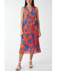 Blue Vanilla - Floral Print Sleeveless Dress - Lyst