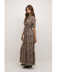 Cream - Jurk Loose Fit Animal - Lyst
