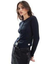 Levi's - Levi's Pointelle Long Sleeve Button Front Top - Lyst