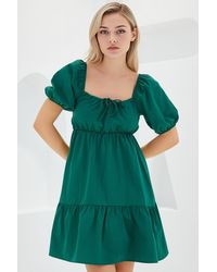 Bigdart - Square Neck A-Form Mini Dress With Bow - Lyst