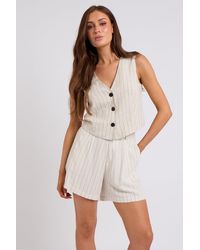 Urban Bliss - Linen Stripe Waistcoat - Lyst
