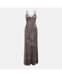 Amy Lynn - Amylynn Leopard V-Neck Maxi Slip Dress - Lyst