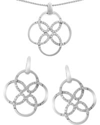 Orphelia - 925 Sterling Set: Chain-Pendant + Earrings - Lyst