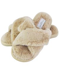 Miss Sparrow - Open Toe Bedroom House Slippers With Back - Lyst