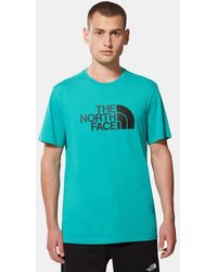 The North Face - T Shirt Ss Easy Tee Porcelain Cotton - Lyst