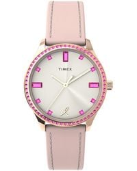Timex - Dress X Bcrf Dames Roze Horloge Tw2v95700 - Lyst