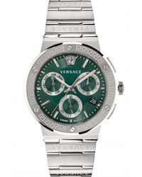 Versace - Vez900121 Greca Logo Chrono Luxury Watch - Lyst