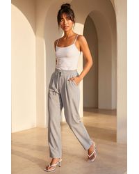 Roman - Petite Drawstring Narrowed Leg Trouser - Lyst