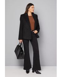 Wallis - Double Breasted Puff Shoulder Jacket - Lyst