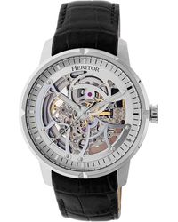 Heritor - Ryder Skeleton Leather-Band Watch - Lyst