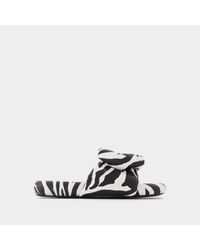 Off-White c/o Virgil Abloh - Zebra Printed Extra Padded Leather Slide - Lyst
