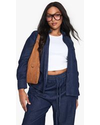 Boohoo - Plus Denim Western Shirt - Lyst