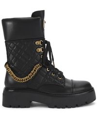 Kurt Geiger - Leather Brixton Cuff Lace Up Boots - Lyst