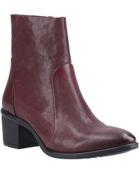 Hush Puppies - Winona Leather Plum Boots - Lyst
