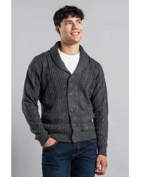 Tokyo Laundry - Shawl Neck Cable Knit Cardigan - Lyst