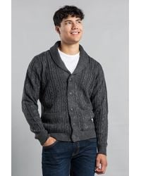 Tokyo Laundry - Shawl Neck Cable Knit Cardigan - Lyst