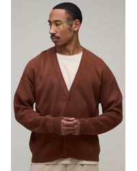 BoohooMAN - Relaxed Soft Touch Knitted Cardigan - Lyst