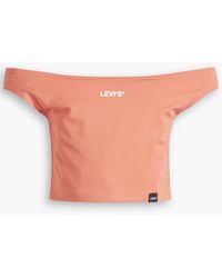 Levi's - Levi's Bardot Minimal Sport Logo Coral Quartz Graphic Print Tank T-Shirt - Lyst