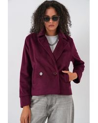 Bigdart - Textured Double Breasted Jacket - Lyst