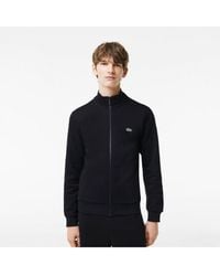 Lacoste - Regular Fit Brushed Fleece Zip-Up Sweatshirt - Lyst