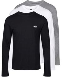 DKNY - Long Sleeve 3 Pack T-Shirt - Lyst