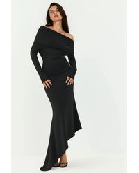 Hiccup - Elegant Bodycon Maxi Dress With Boat Neck - Lyst