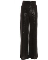Quiz - Sequin High Waist Palazzo Trousers - Lyst