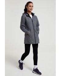 Mountain Warehouse - 'Nevis' Longline Fleece Jacket Full Zip Warm Cosy Coat - Lyst