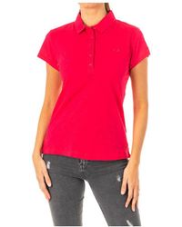 La Martina - Womenss Short-Sleeved Polo Shirt With Lapel Collar Lwp601 - Lyst