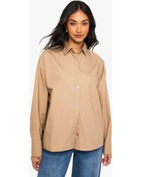 Boohoo - Cotton Poplin Oversized Shirt - Lyst
