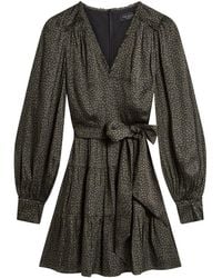 Ted Baker - Phoeba Printed Tiered Belted Mini Dress - Lyst