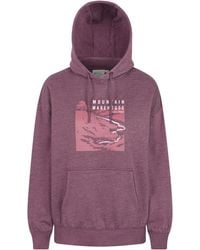 Mountain Warehouse - 'Winding Trek' Relaxed Fit Hoodie Warm Cotton Lining Printed Casual Top - Lyst