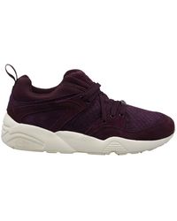 PUMA - Trinomic Blaze Of Glory Rioja Leather Lace Up Trainers 361470 01 - Lyst