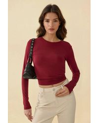 Hiccup - Slim Fit Crew Neck Long Sleeve Top - Lyst