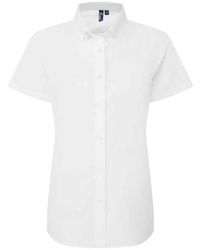 PREMIER - Ladies Supreme Oxford Short-Sleeved Formal Shirt - Lyst
