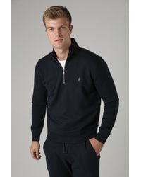 French Connection - Cotton Blend Half-Zip Jumper - Lyst