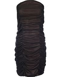 Rare London - Mesh Mini Dress With Gloves - Lyst