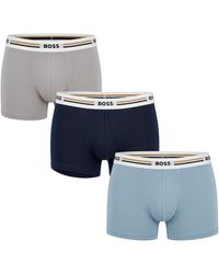 BOSS - Pack Of 3 Elastic Boxers With Logo 50492200 - Lyst
