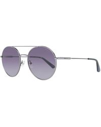GANT - Gunmetal Oval Sunglasses With Lenses - Lyst